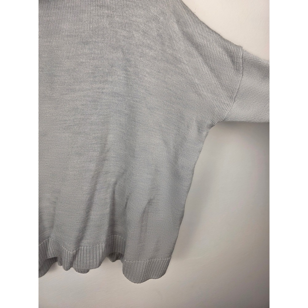 Icebreaker Cool-Lite Merino Wool Blend Funnel Neck Sweater Grey Womens Large - Picture 4 of 7
